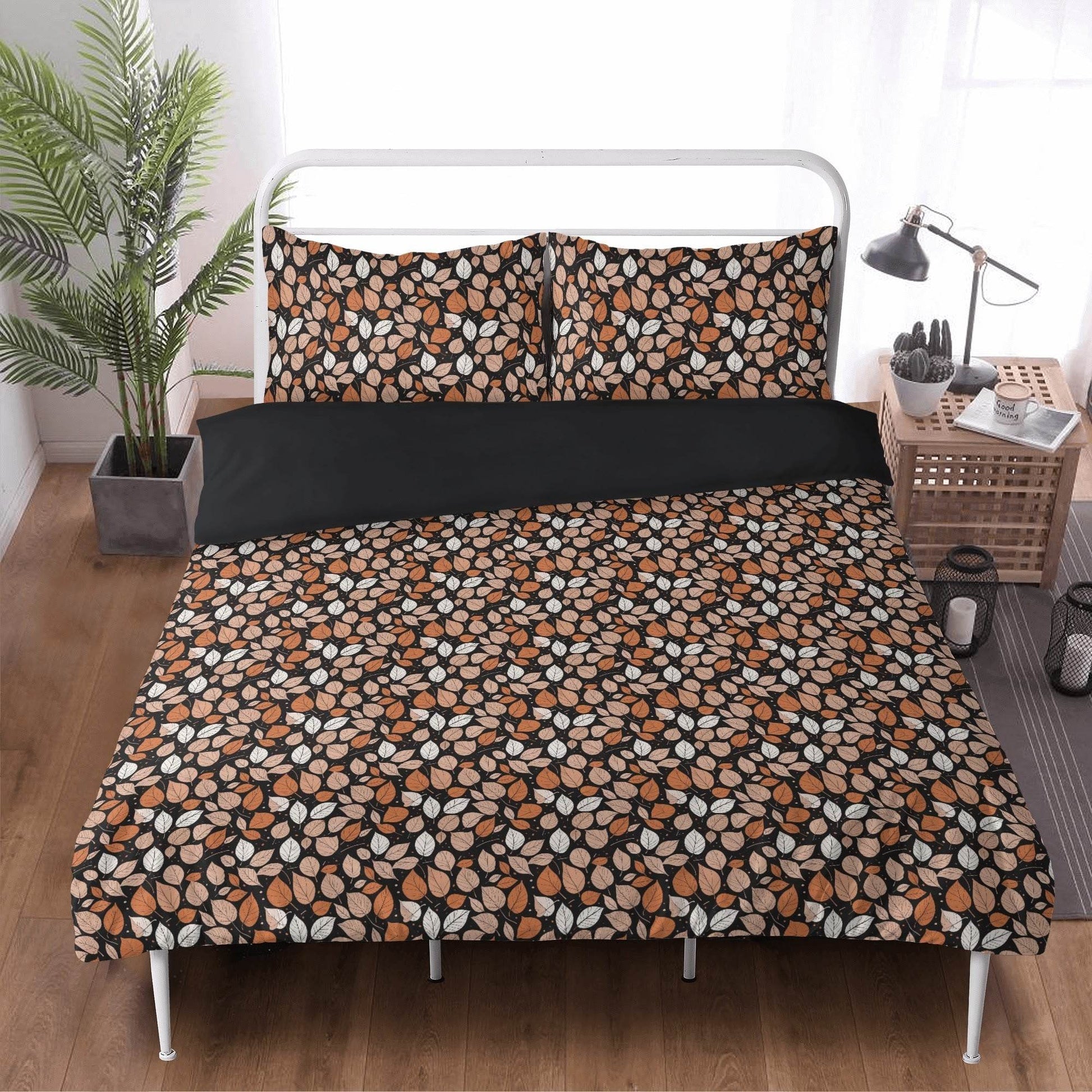Dark Leaves 3 Pcs Beddings - DeRose Seasonal