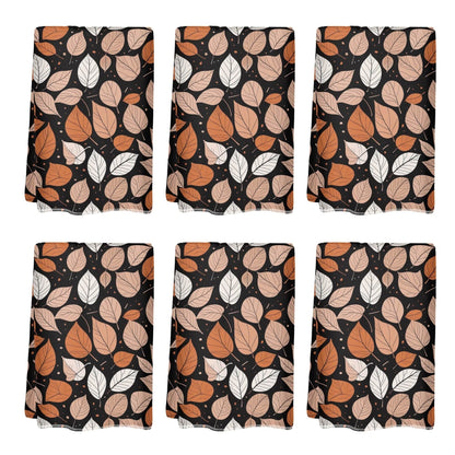 Dark Leaves Hand Towels (6 Pcs) - DeRose Seasonal