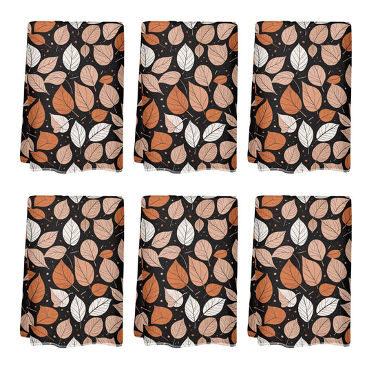 Dark Leaves Hand Towels (6 Pcs) - DeRose Seasonal