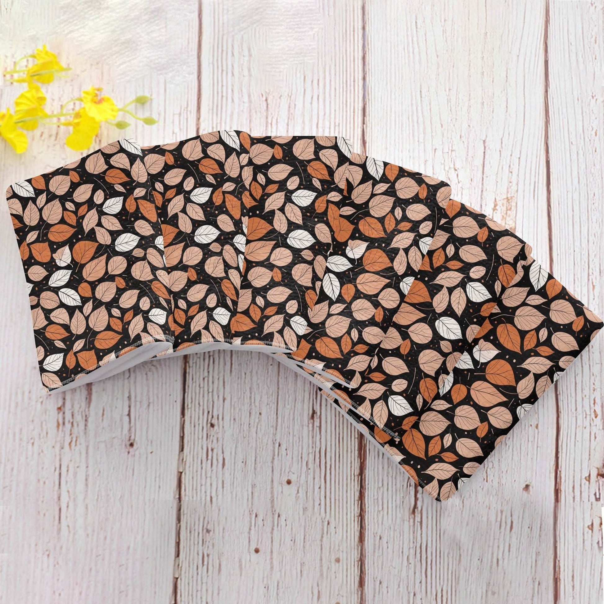 Dark Leaves Hand Towels (6 Pcs) - DeRose Seasonal