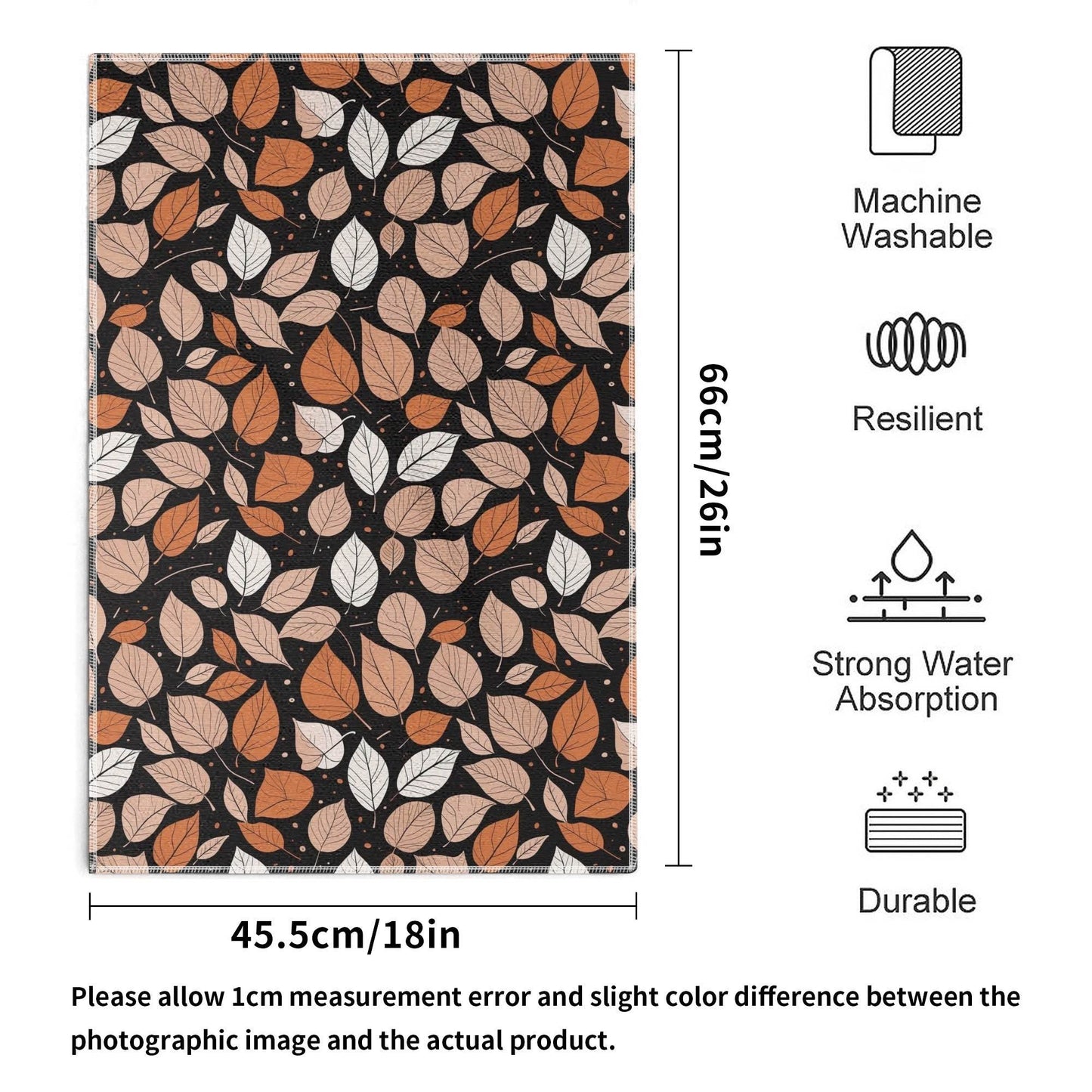 Dark Leaves Hand Towels (6 Pcs) - DeRose Seasonal