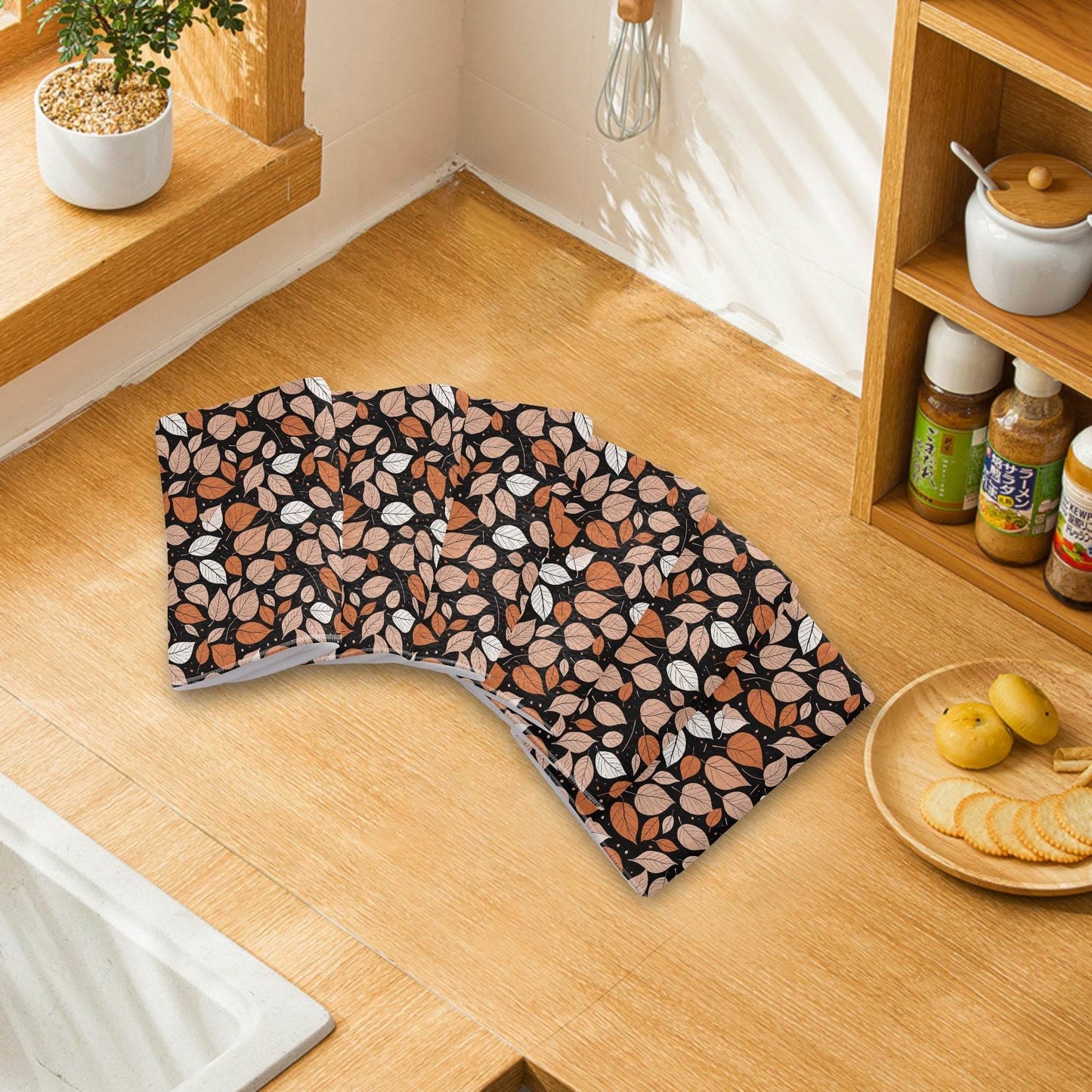 Dark Leaves Hand Towels (6 Pcs) - DeRose Seasonal