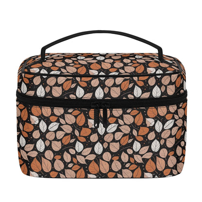 Dark Leaves Leather Cosmetic Bag - DeRose Seasonal