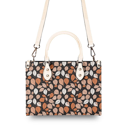 Dark Leaves Luxury Women Leather Handbag (3 sizes) - DeRose Seasonal