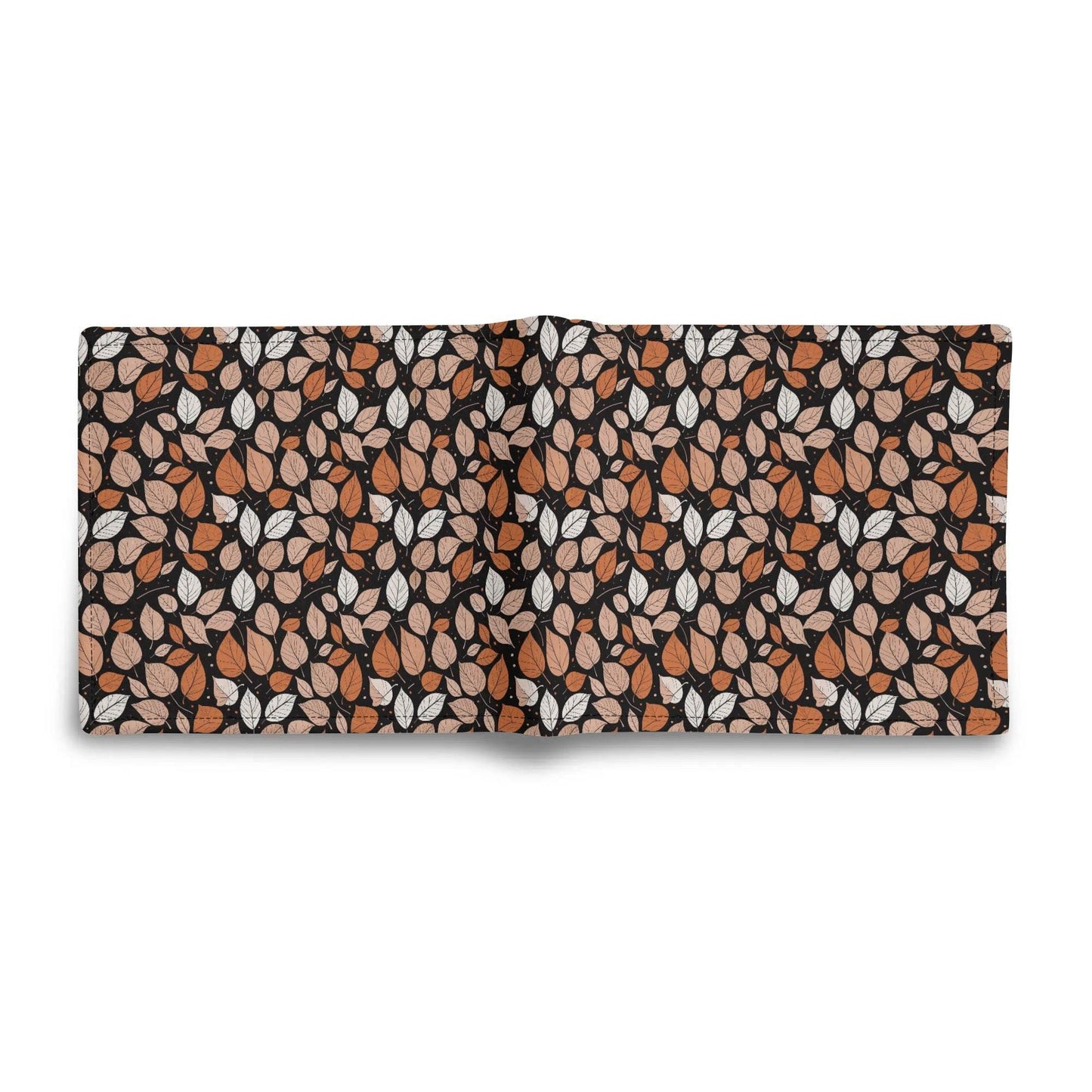 Dark Leaves Men's Minimalist Leather Folded Wallet - DeRose Seasonal