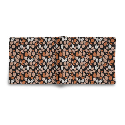 Dark Leaves Men's Minimalist Leather Folded Wallet - DeRose Seasonal