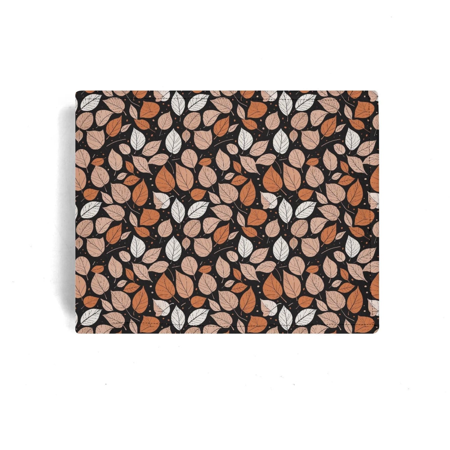 Dark Leaves Men's Minimalist Leather Folded Wallet - DeRose Seasonal