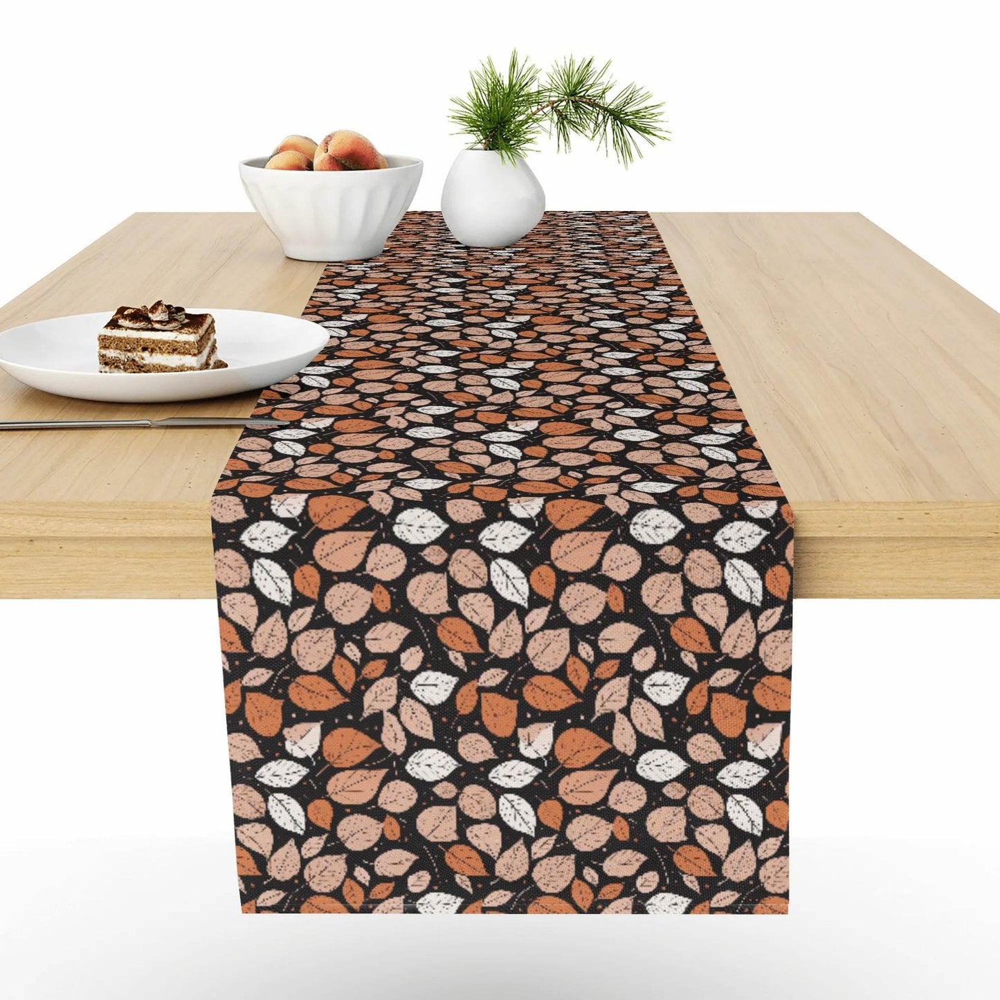 Dark Leaves Polyester Table Runner - DeRose Seasonal
