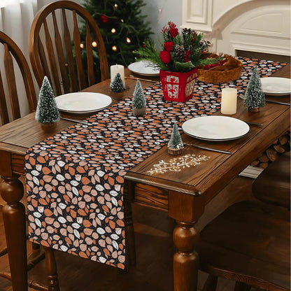 Dark Leaves Polyester Table Runner - DeRose Seasonal