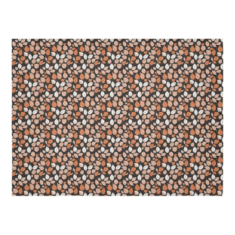 Dark Leaves Polyester Tablecloth Polyester Tablecloth 70"x 52" DeRose Seasonal