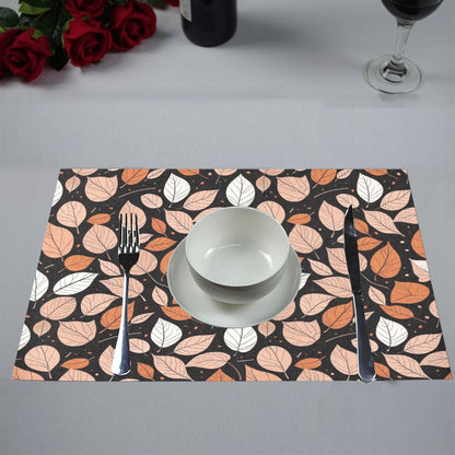 Dark Leaves Table Placemat (set of 6) Placemats 12" x 18" (Set of 6) DeRose Seasonal
