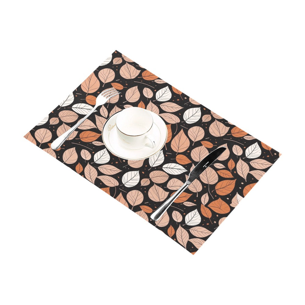 Dark Leaves Table Placemat (set of 6) Placemats 12" x 18" (Set of 6) DeRose Seasonal