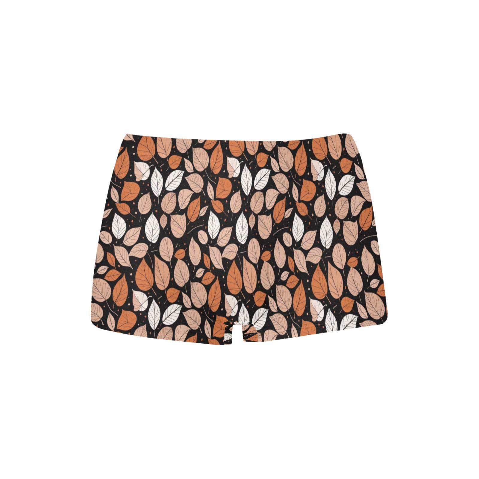 Dark Leaves Women's Underwear Briefs Women's Boyshort Panties (Model L31) - DeRose Seasonal