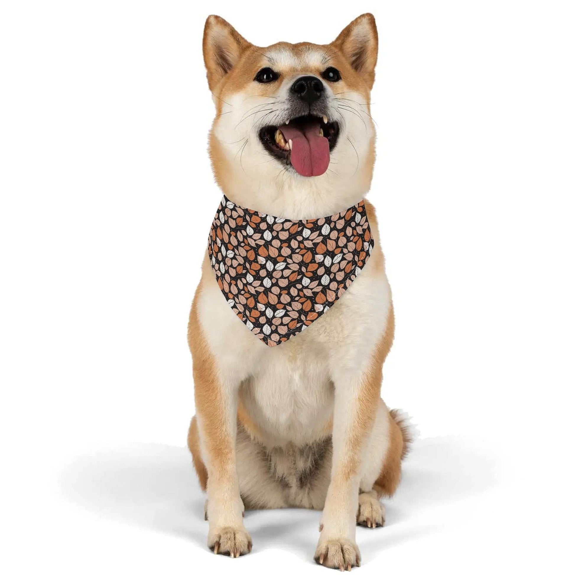 Dark leaves Animal Scarf Pet Adjustable Bandanas for Dogs Cats - DeRose Seasonal