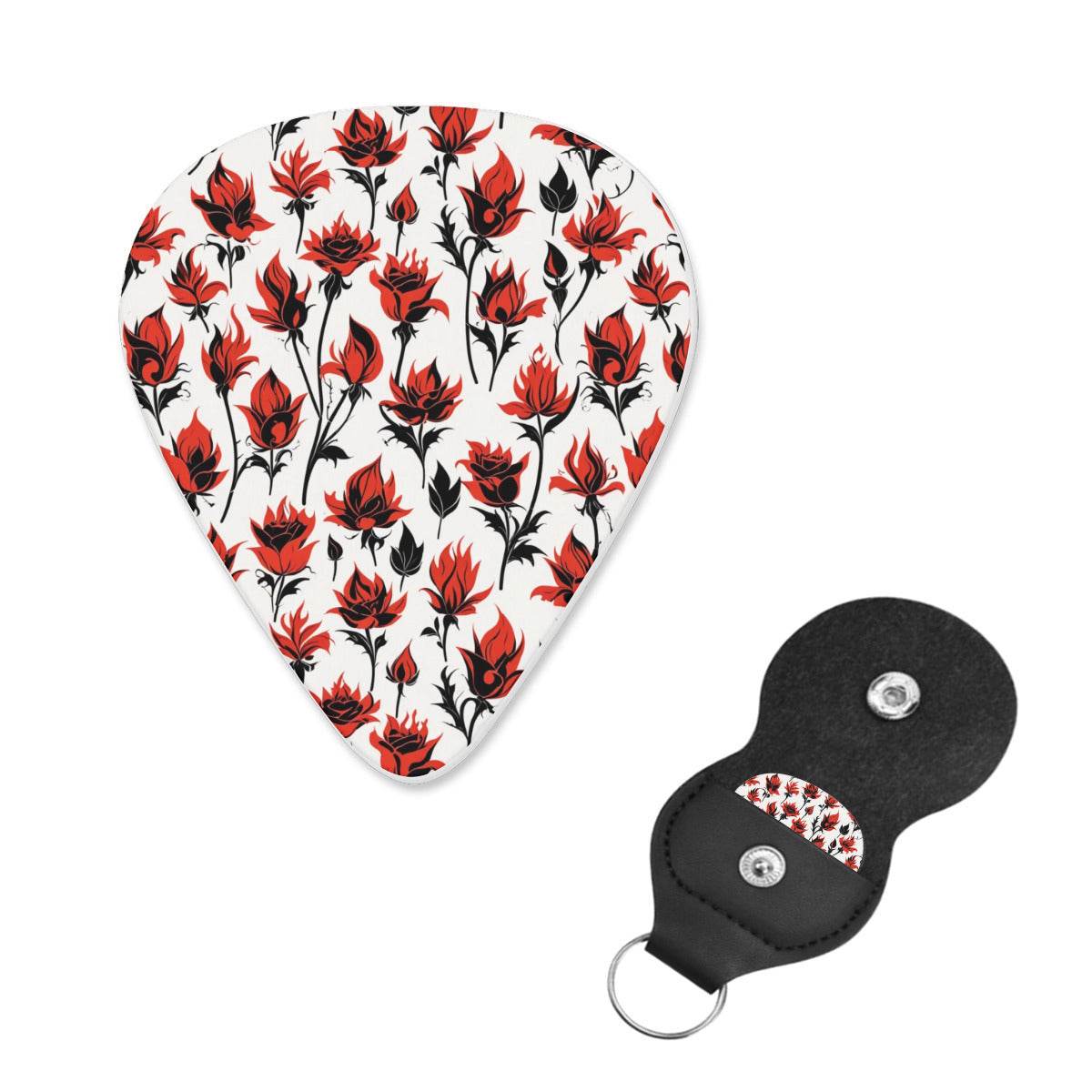 Death Drip Floral Fire Guitar Plastic Picks (Set of 6) - DeRose Seasonal