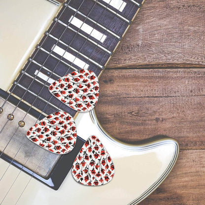 Death Drip Floral Fire Guitar Plastic Picks (Set of 6) - DeRose Seasonal