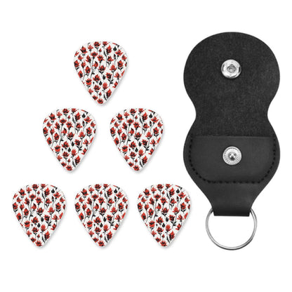 Death Drip Floral Fire Guitar Plastic Picks (Set of 6) - DeRose Seasonal