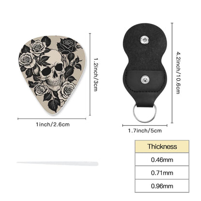 DeathDrip Gothic Tan Skull Guitar plastic Picks (Set of 6) - DeRose Seasonal