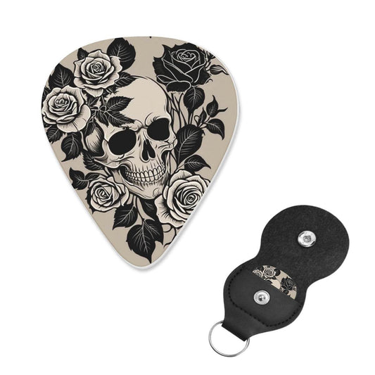 DeathDrip Gothic Tan Skull Guitar plastic Picks (Set of 6) - DeRose Seasonal