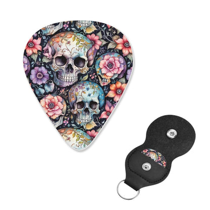 DeathDrip Pastel Floral and Skulls Guitar Plastic Picks (Set of 6) - DeRose Seasonal