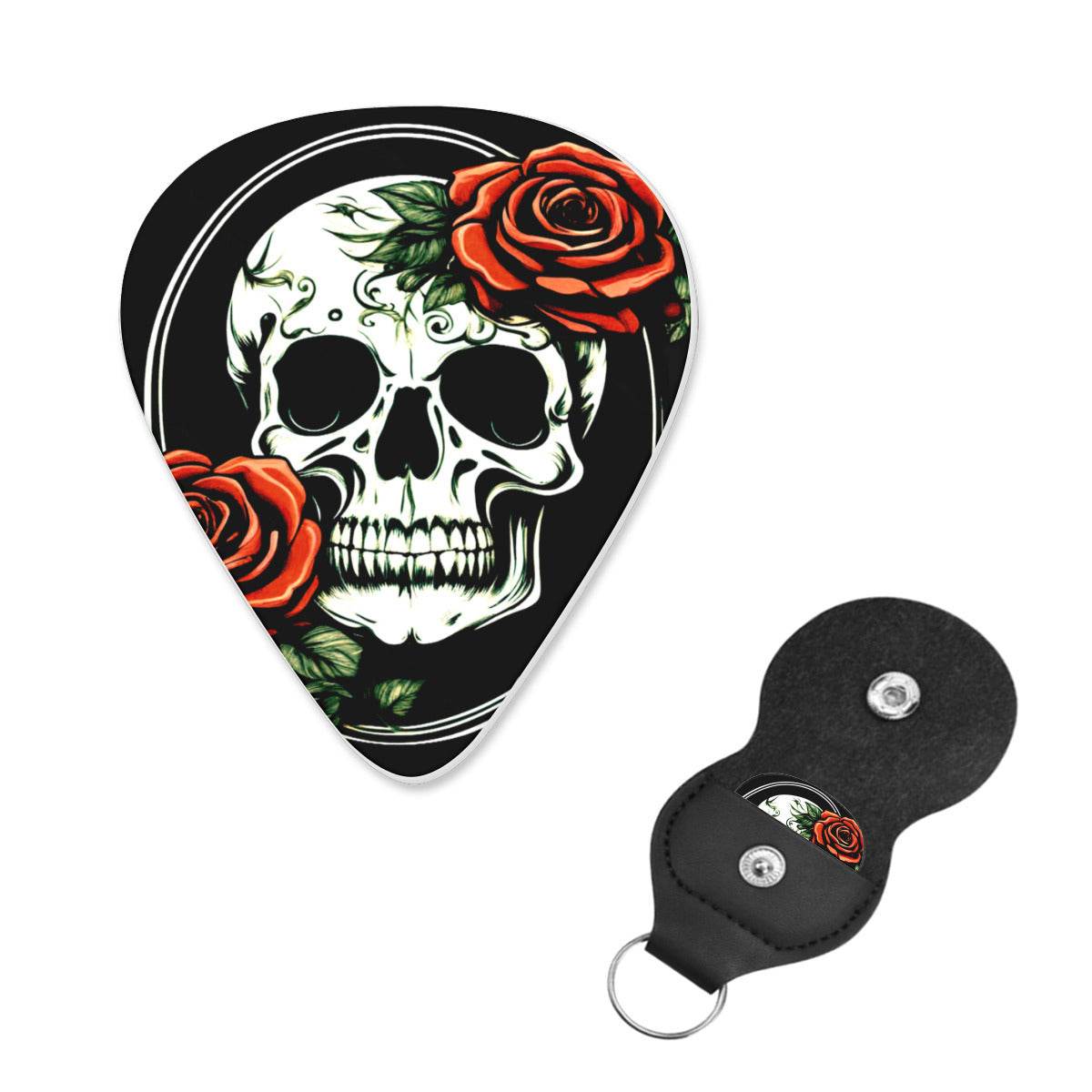DeathDrip Skull and Rose Guitar Plastic picks (Set of 6) - DeRose Seasonal