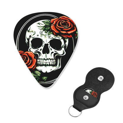 DeathDrip Skull and Rose Guitar Plastic picks (Set of 6) - DeRose Seasonal