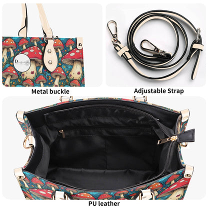 Deathcap Mushroom Luxury Women Leather Handbag (3 sizes) - DeRose Seasonal