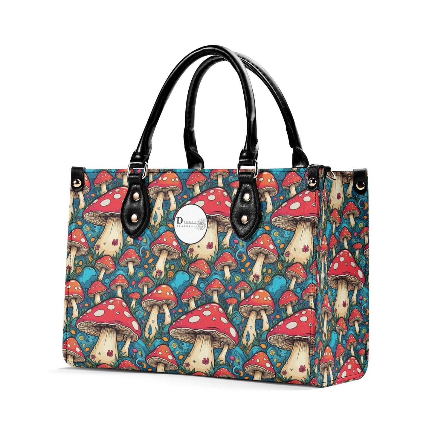 Deathcap Mushroom Luxury Women Leather Handbag (3 sizes) - DeRose Seasonal