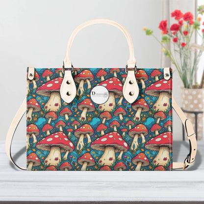 Deathcap Mushroom Luxury Women Leather Handbag (3 sizes) - DeRose Seasonal