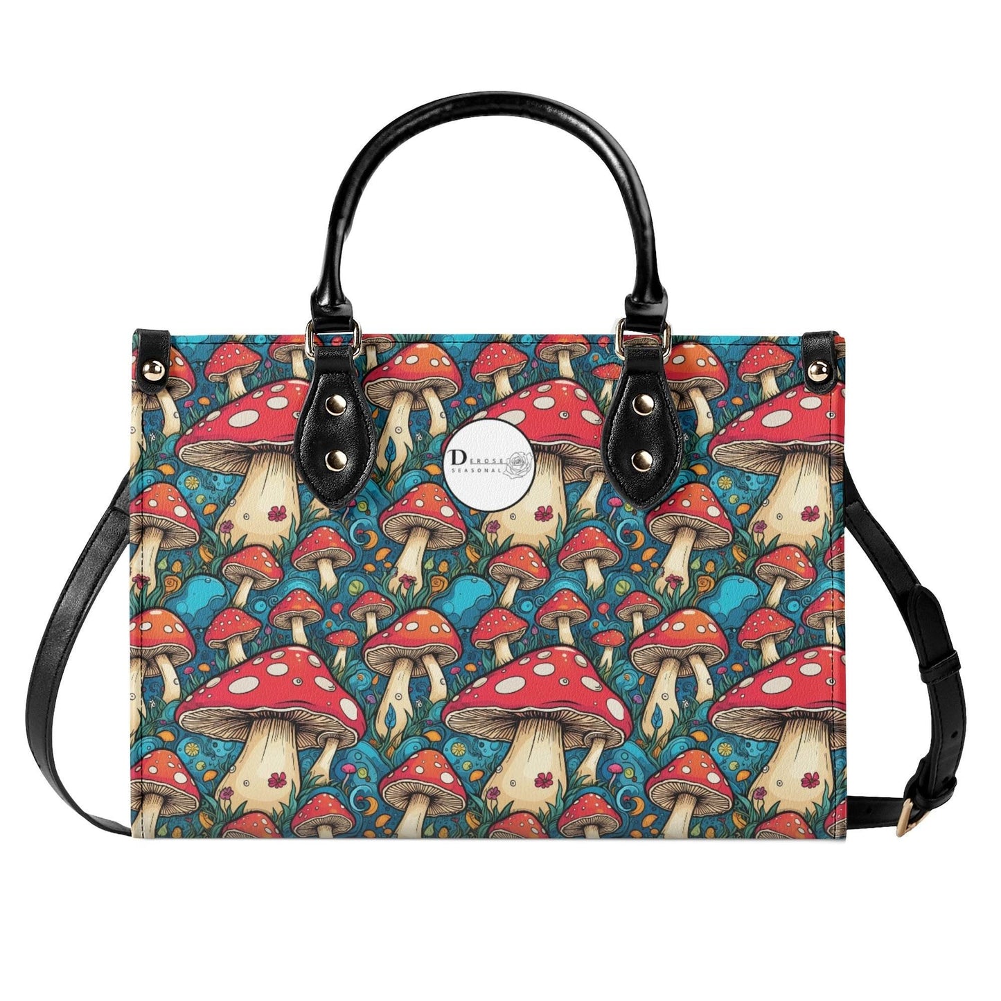 Deathcap Mushroom Luxury Women Leather Handbag (3 sizes) - DeRose Seasonal