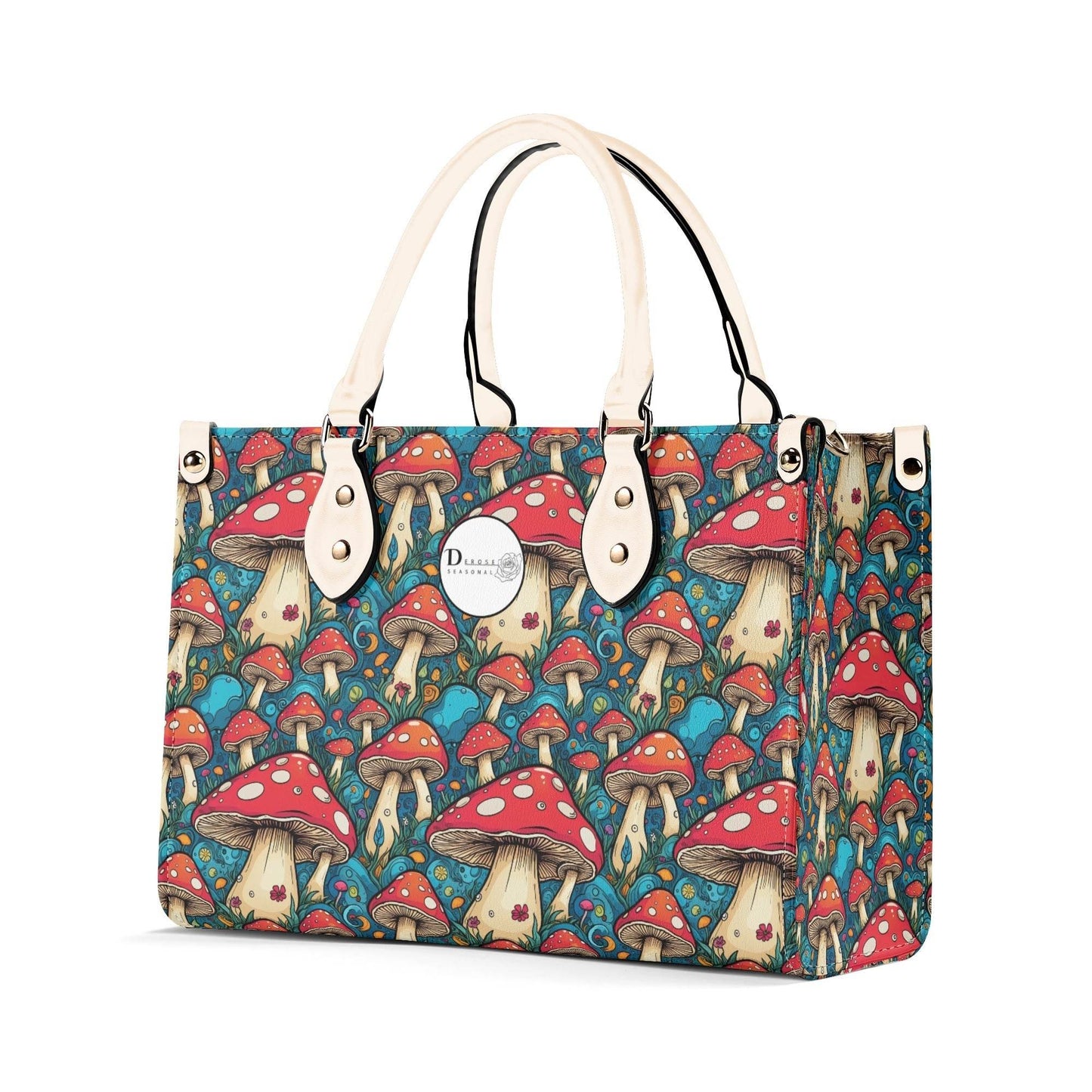 Deathcap Mushroom Luxury Women Leather Handbag (3 sizes) - DeRose Seasonal