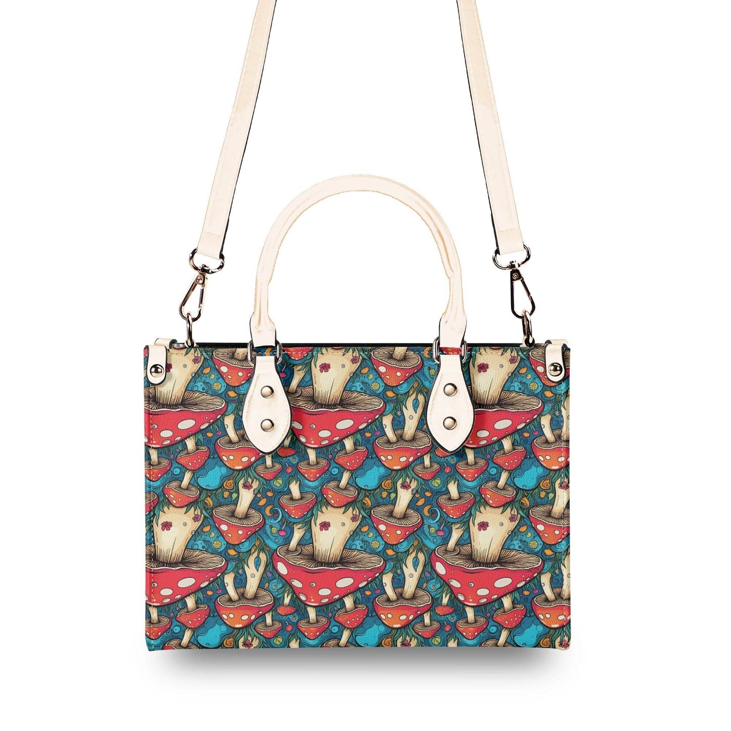 Deathcap Mushroom Luxury Women Leather Handbag (3 sizes) - DeRose Seasonal
