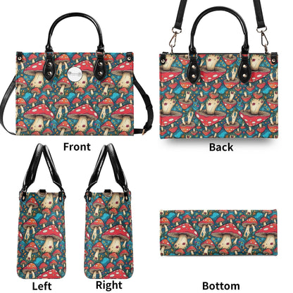 Deathcap Mushroom Luxury Women Leather Handbag (3 sizes) - DeRose Seasonal