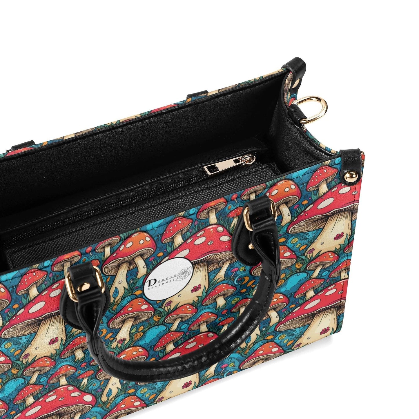 Deathcap Mushroom Luxury Women Leather Handbag (3 sizes) - DeRose Seasonal