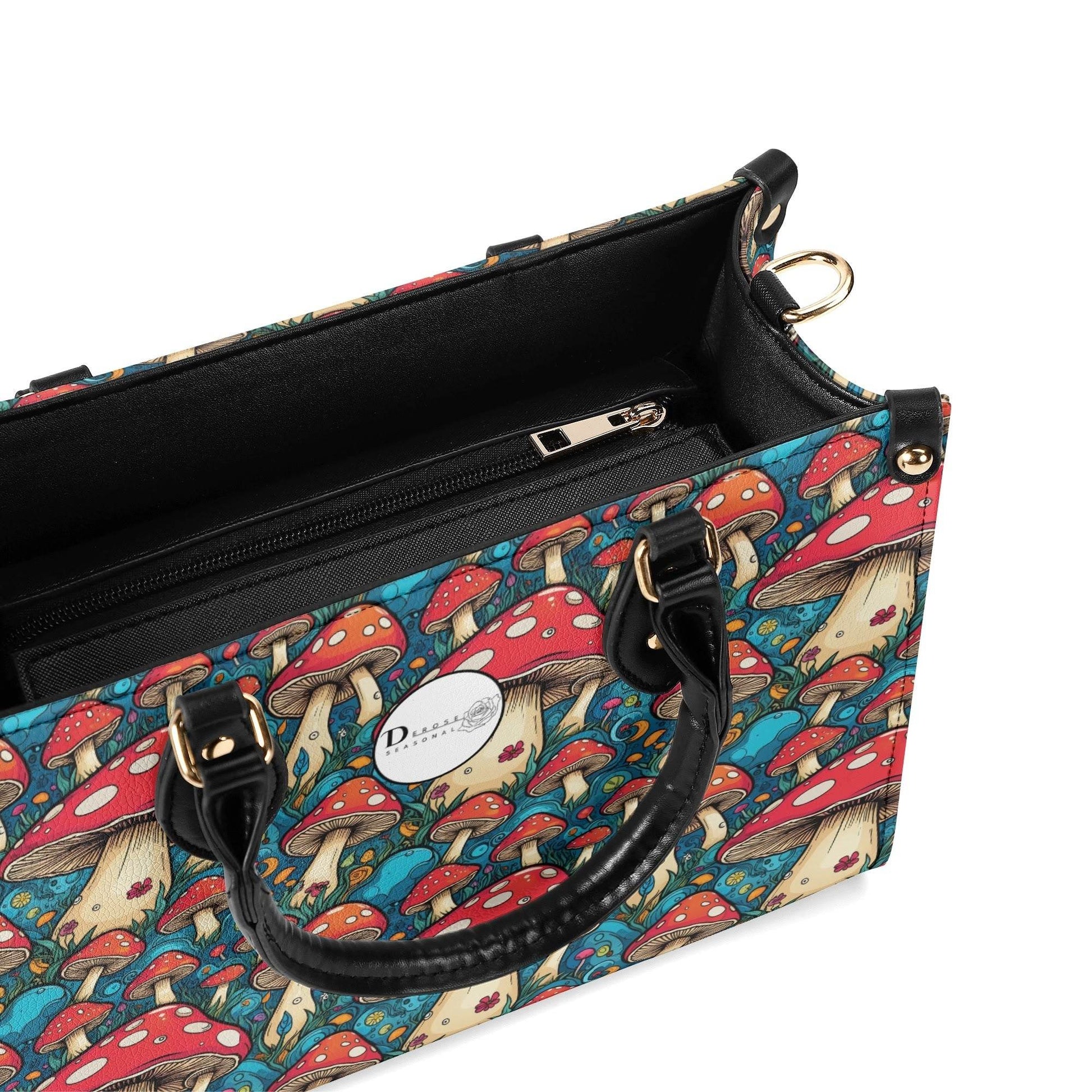 Deathcap Mushroom Luxury Women Leather Handbag (3 sizes) - DeRose Seasonal