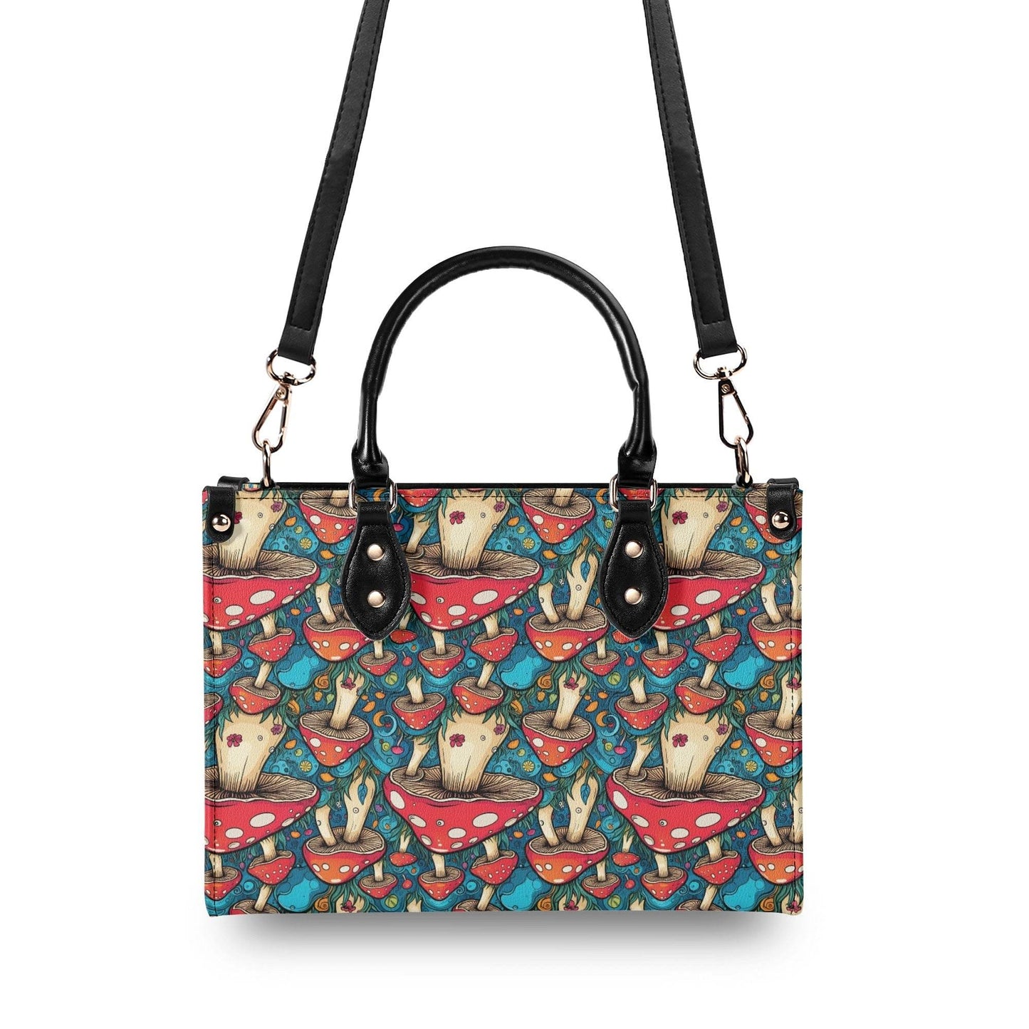 Deathcap Mushroom Luxury Women Leather Handbag (3 sizes) - DeRose Seasonal