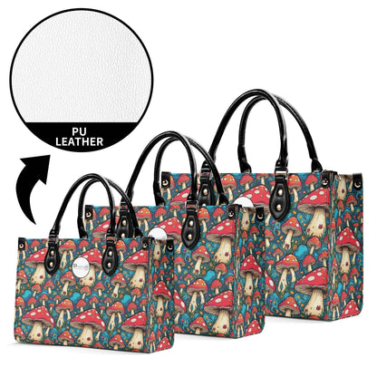 Deathcap Mushroom Luxury Women Leather Handbag (3 sizes) - DeRose Seasonal