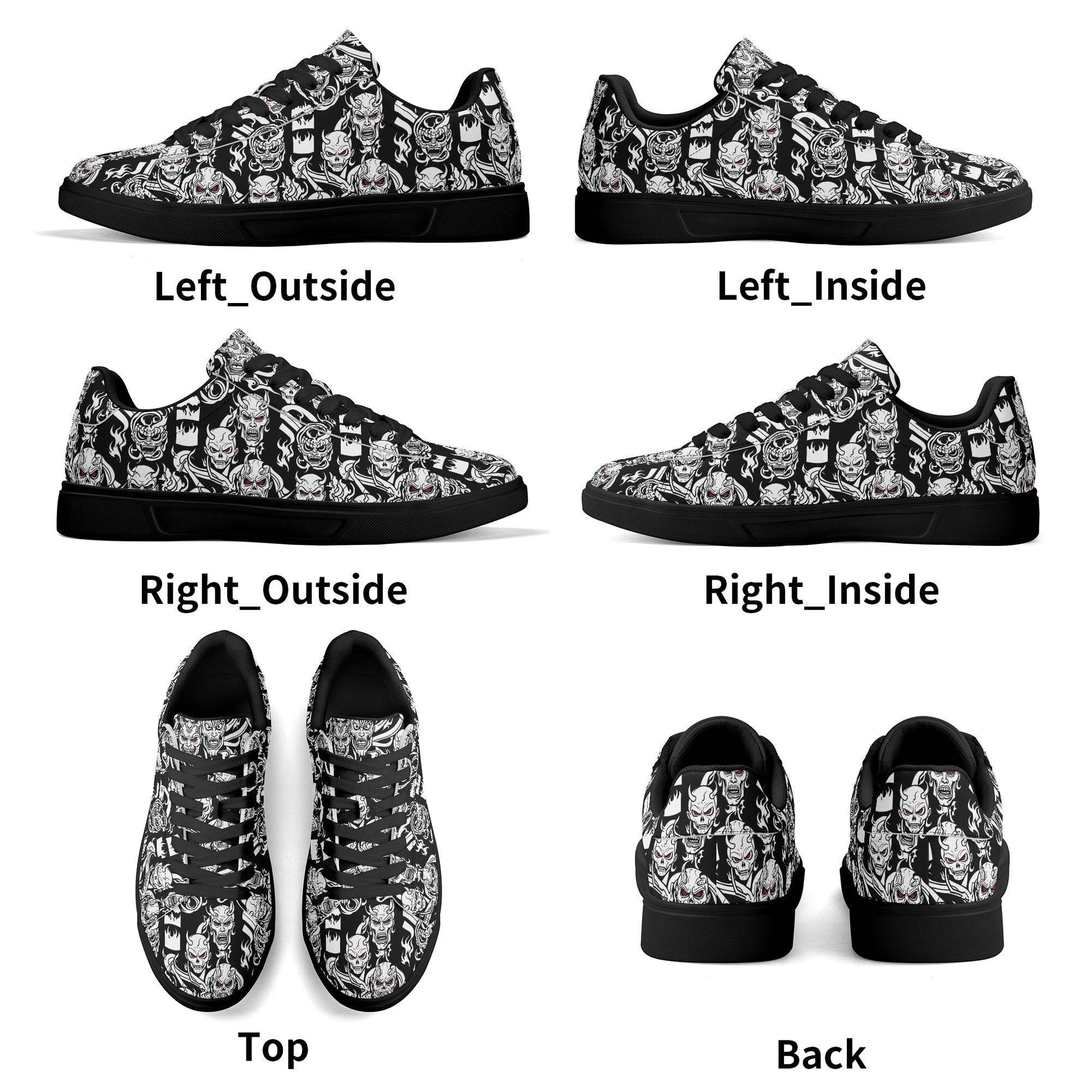 Demon Adult Lightweight Brand Low Top Leather Shoes - DeRose Seasonal