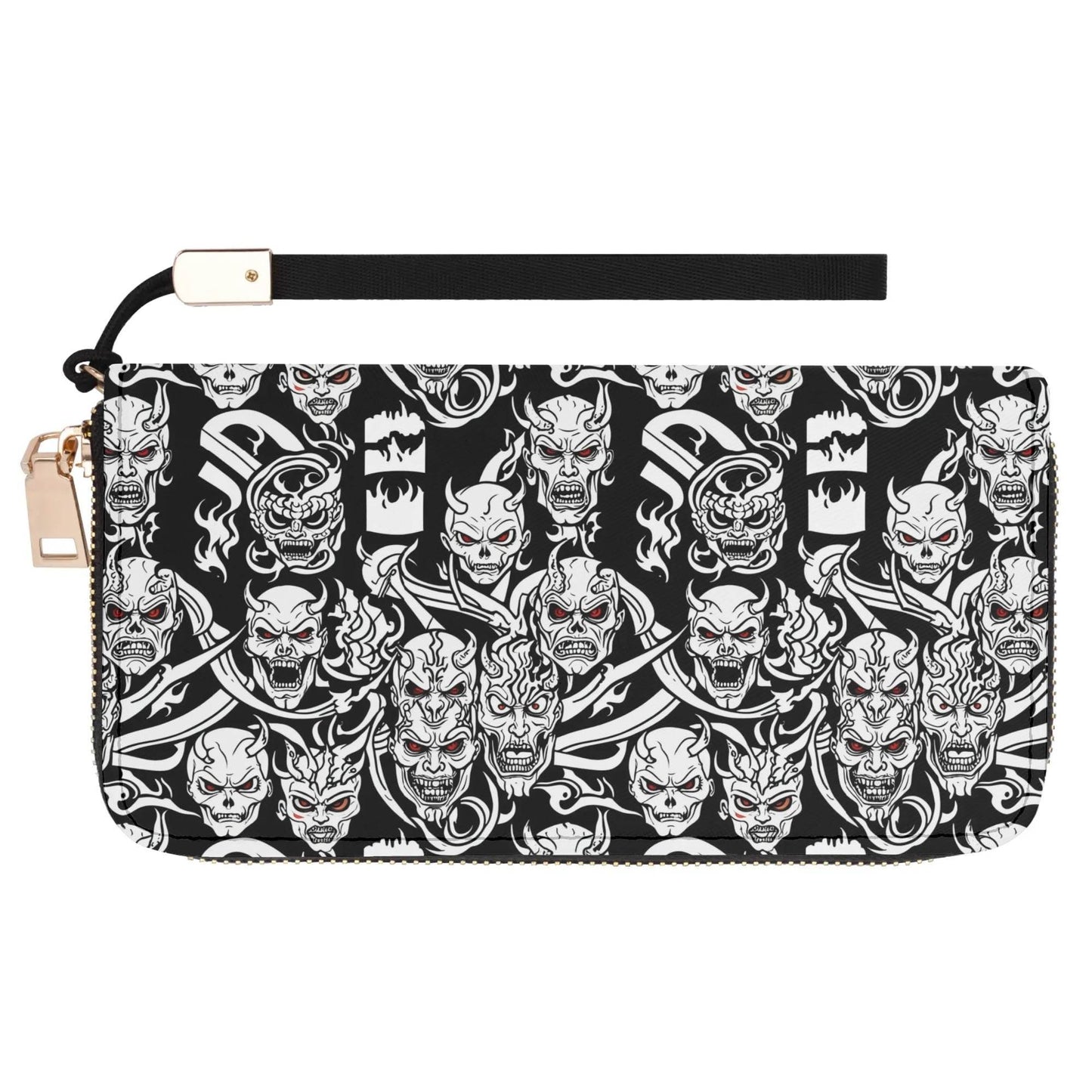Demon Leather Zipper Women's Wristlet Wallet - DeRose Seasonal