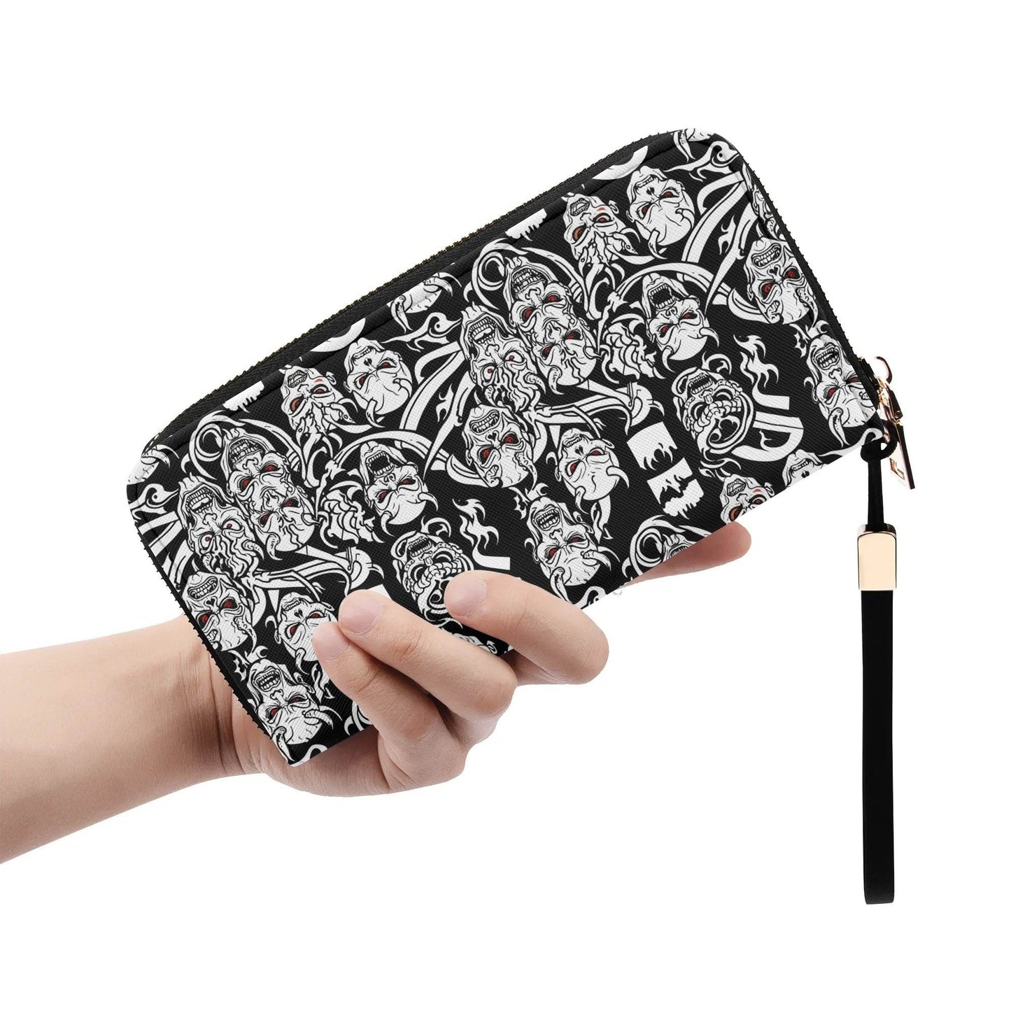 Demon Leather Zipper Women's Wristlet Wallet - DeRose Seasonal
