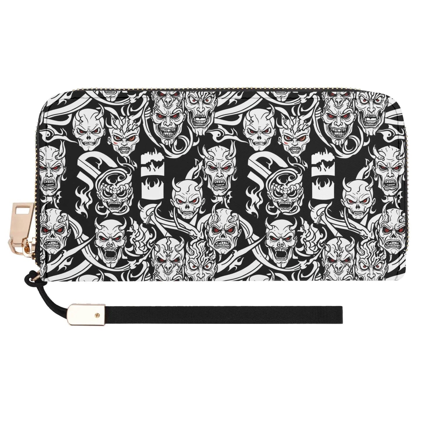 Demon Leather Zipper Women's Wristlet Wallet - DeRose Seasonal