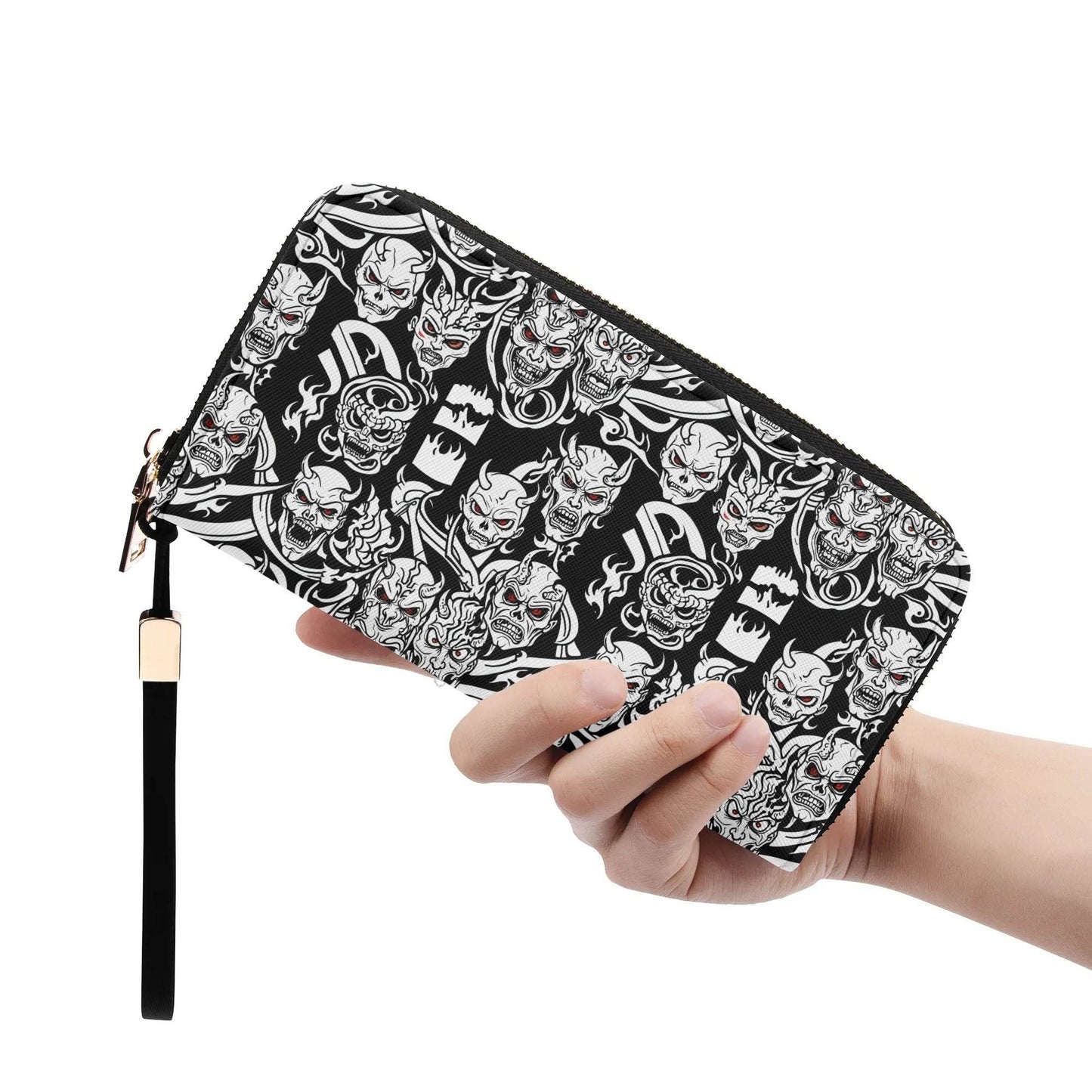 Demon Leather Zipper Women's Wristlet Wallet - DeRose Seasonal