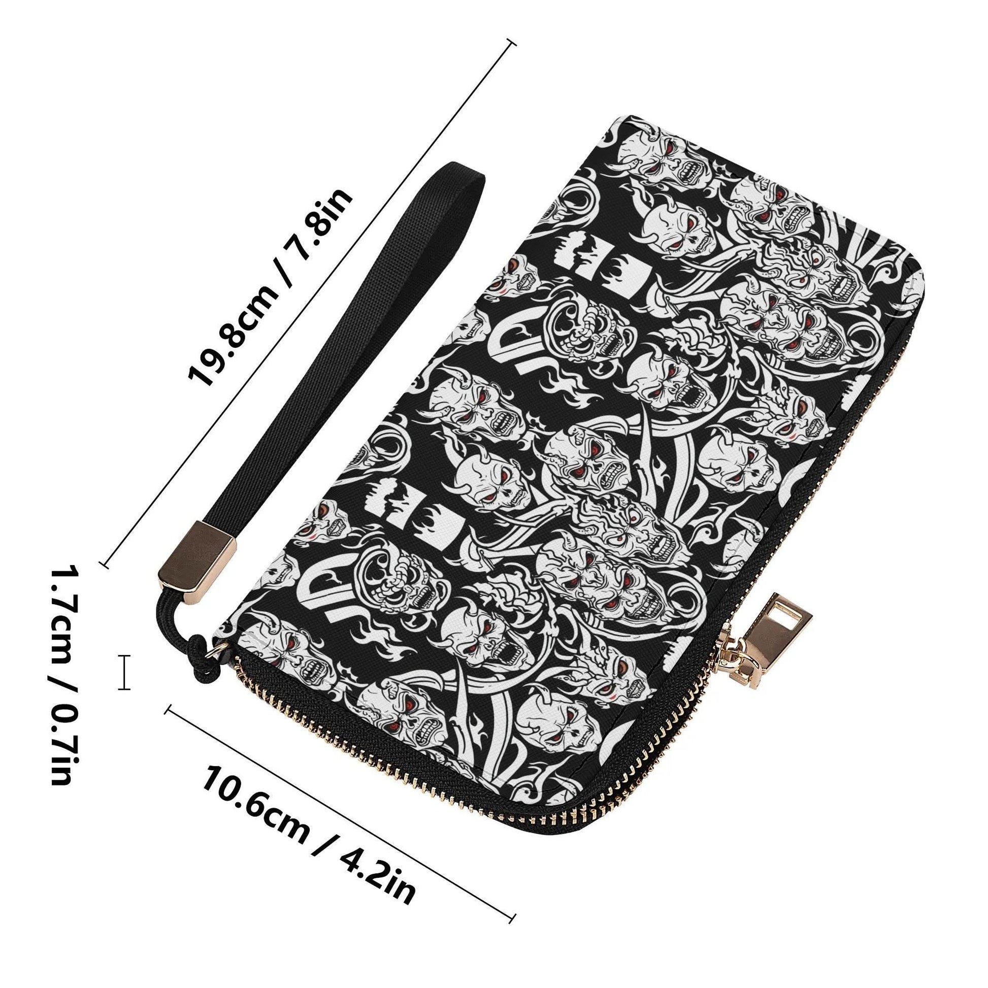Demon Leather Zipper Women's Wristlet Wallet - DeRose Seasonal