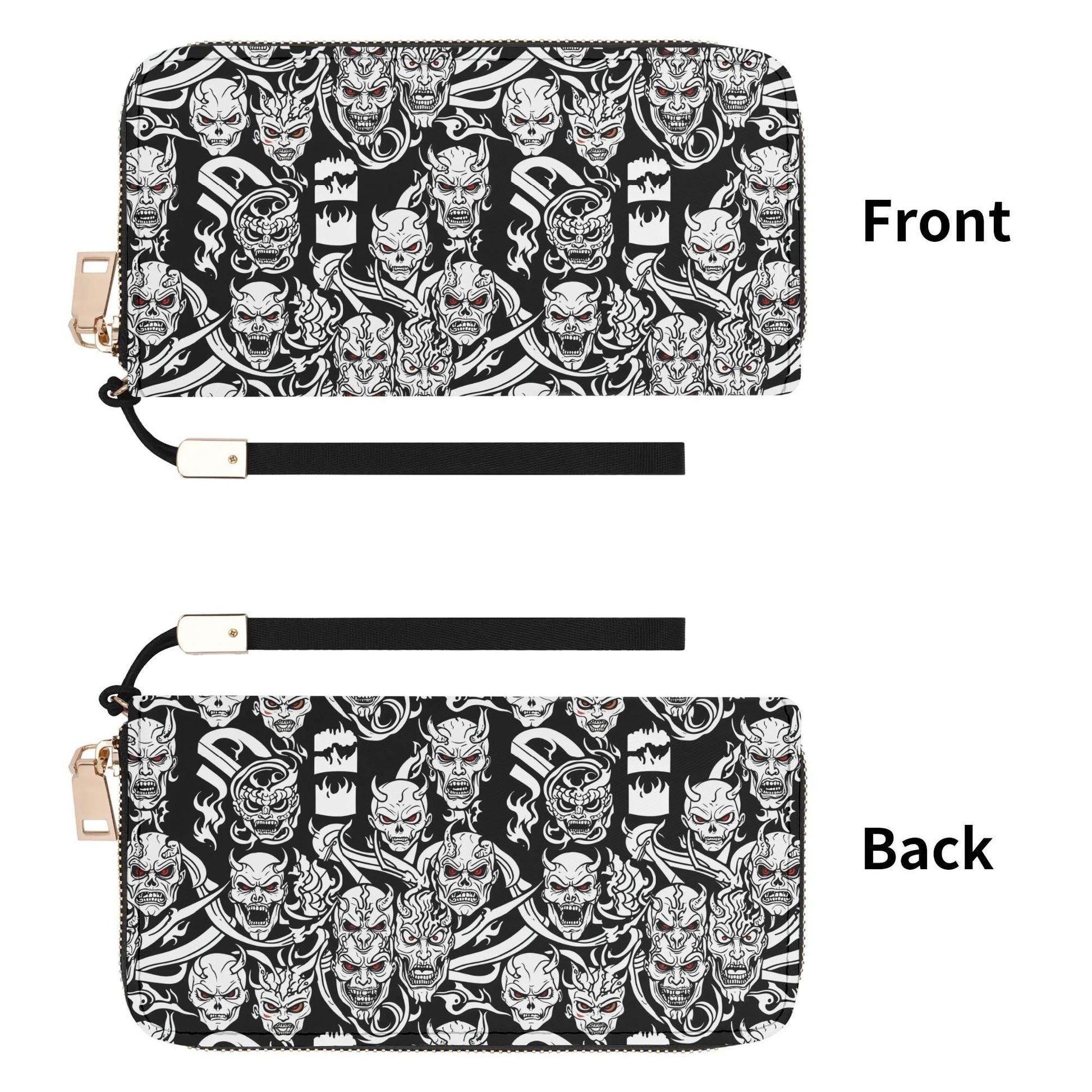 Demon Leather Zipper Women's Wristlet Wallet - DeRose Seasonal