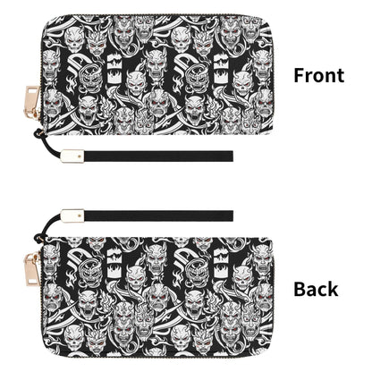 Demon Leather Zipper Women's Wristlet Wallet - DeRose Seasonal