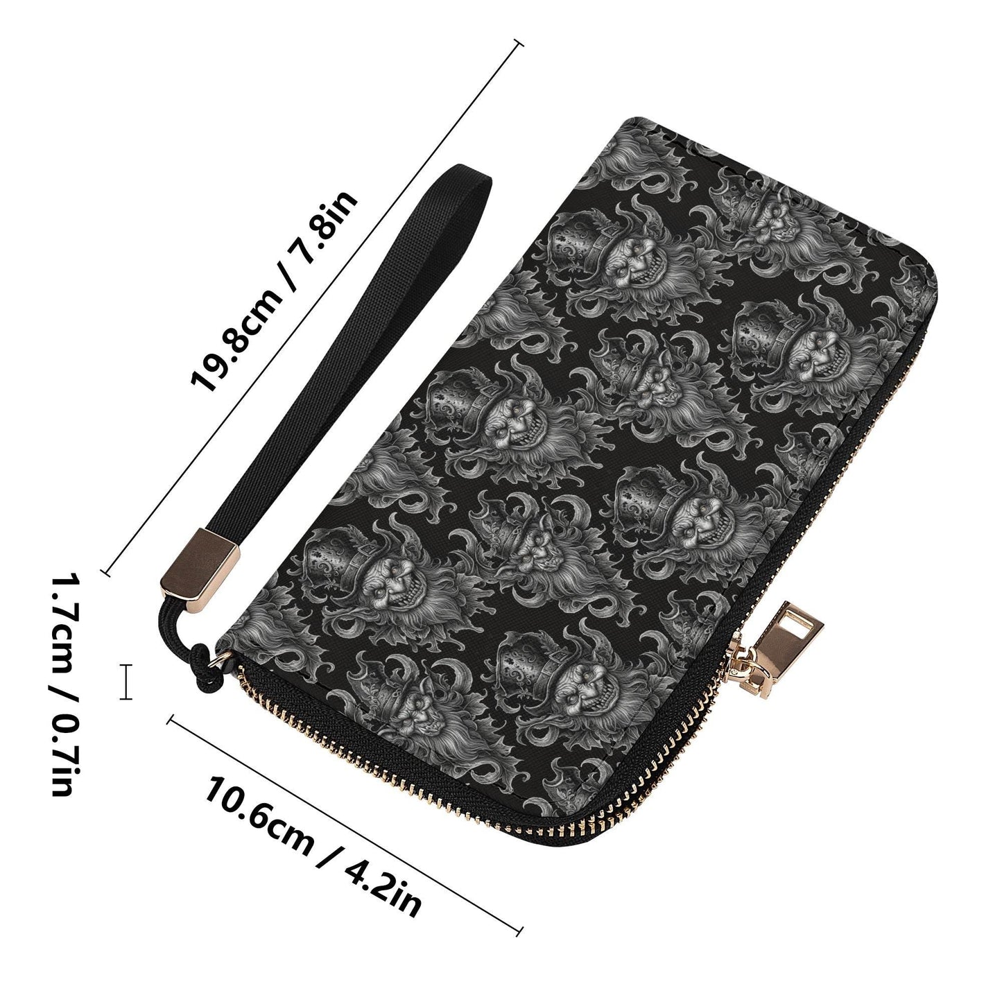Demon Leprechaun Women's Leather Zipper Wristlet Wallet - DeRose Seasonal