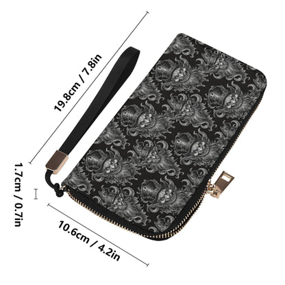 Demon Leprechaun Women's Leather Zipper Wristlet Wallet - DeRose Seasonal