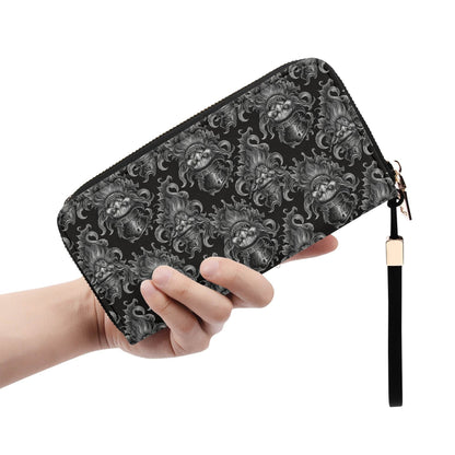 Demon Leprechaun Women's Leather Zipper Wristlet Wallet - DeRose Seasonal