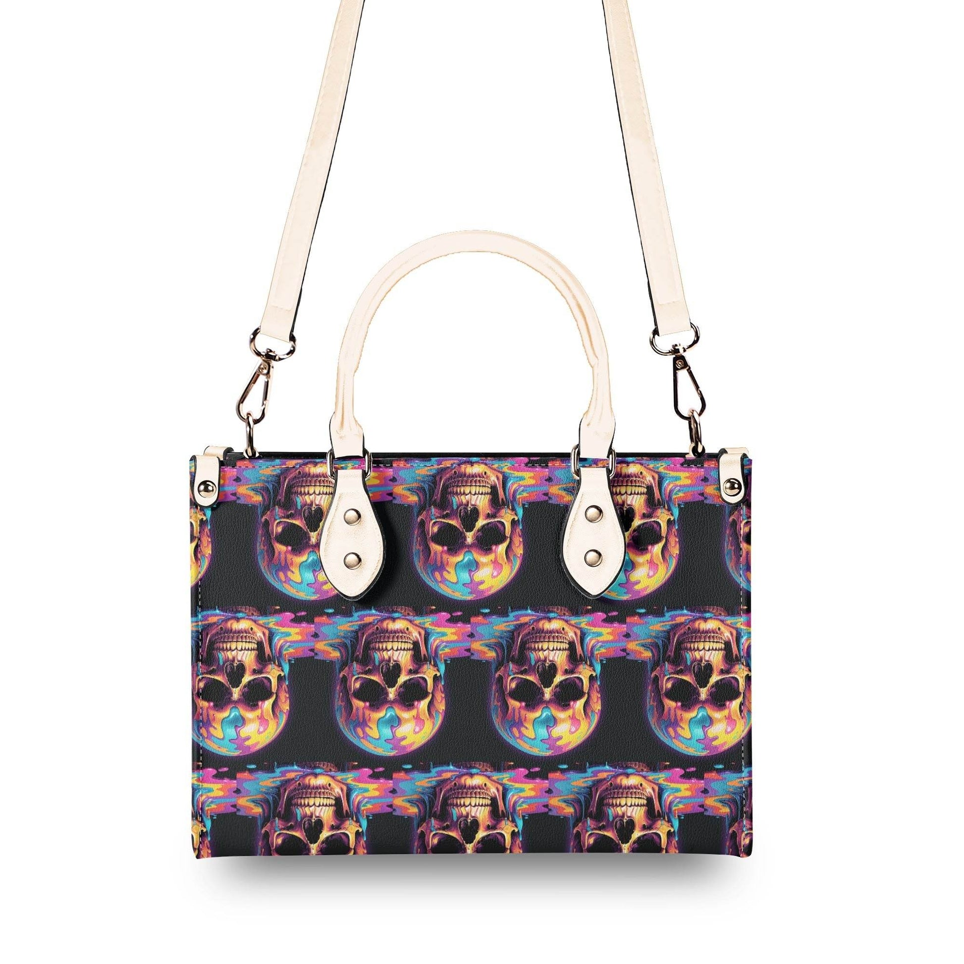 Dripping Skull Luxury Women Leather Handbag (3 sizes) - DeRose Seasonal