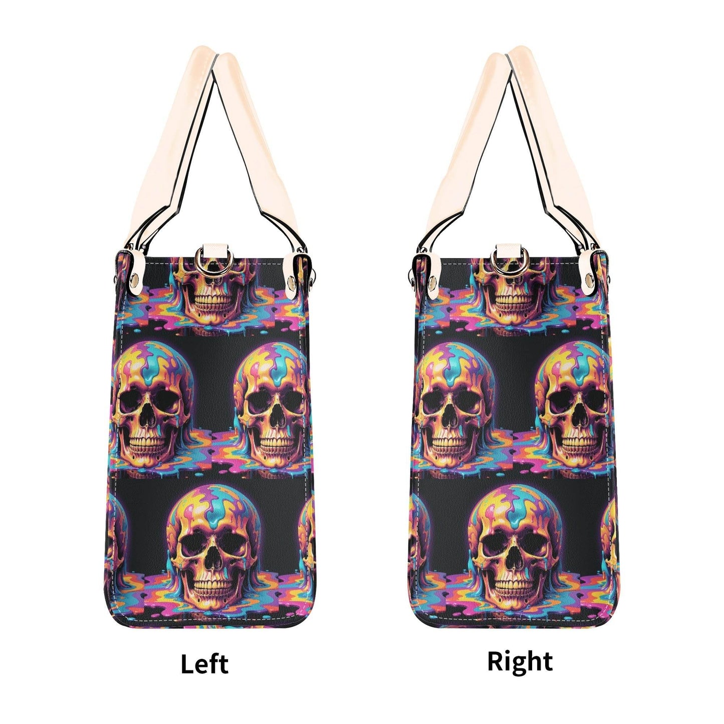 Dripping Skull Luxury Women Leather Handbag (3 sizes) - DeRose Seasonal
